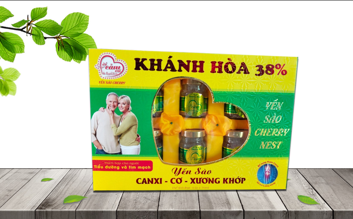 YẾN SÀO CHERRY NEST NHÂN SÂM 38% TỔ YẾN (Mẫu mới Send's Nest)