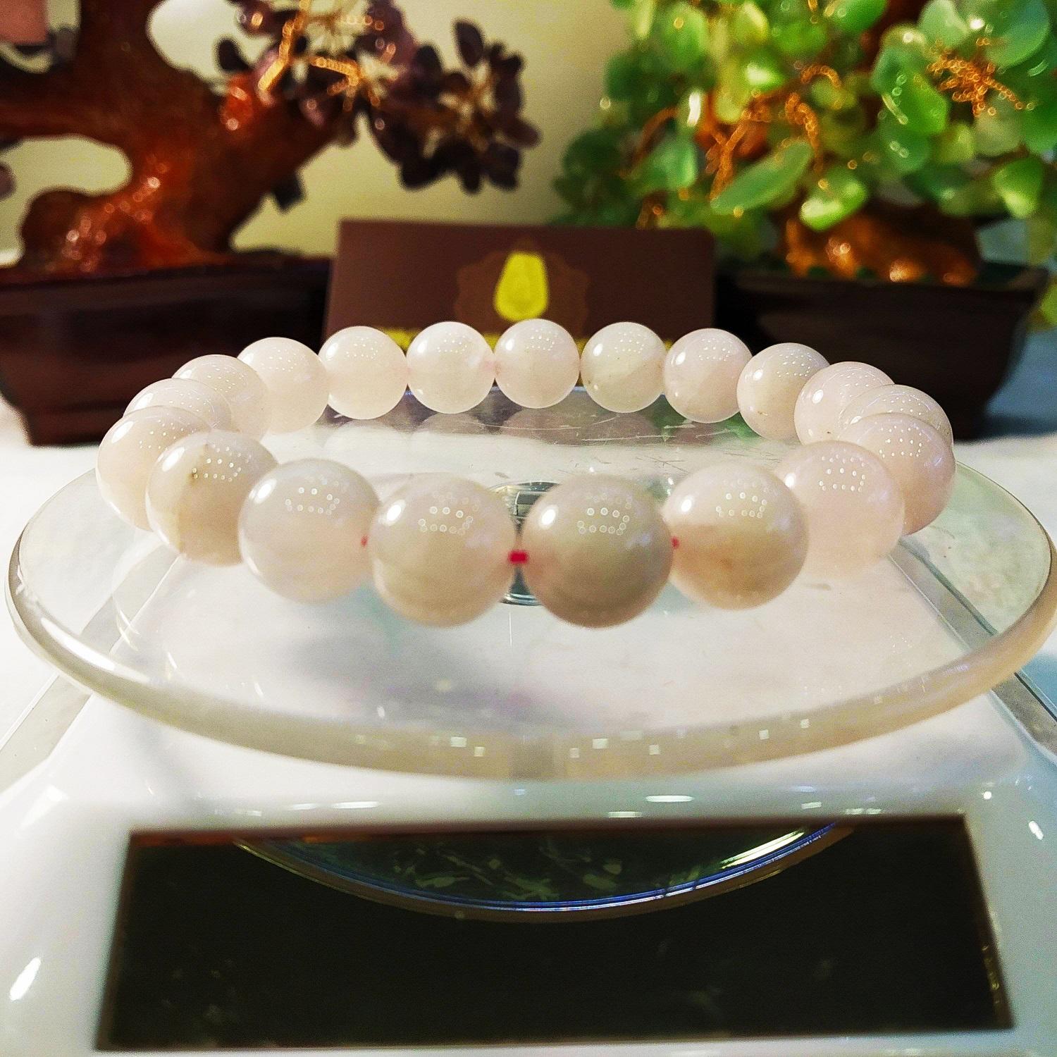 Vòng phong thủy - Vòng đá thạch anh hồng 10ly