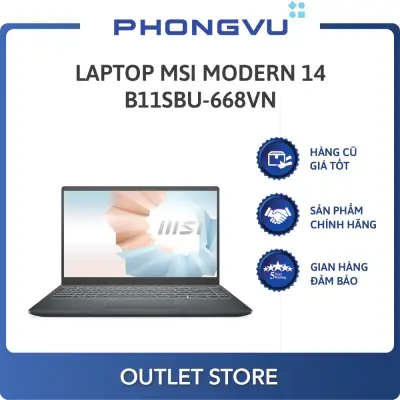 Laptop MSI Modern 14 B11SBU-668VN (i5-1155G7) (Xám) - Laptop cũ