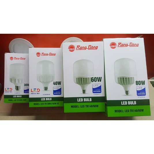 Đèn LED Búp Trụ 80W Rạng Đông LED TR140 NĐ/80W