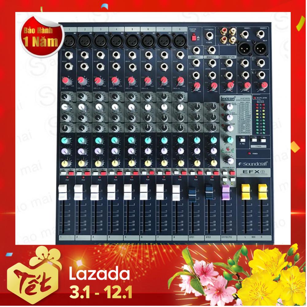 [Trả góp 0%]MIXER CAO CẤP CHẤT ÂM CHUẨN SOUNDCARF EFX8