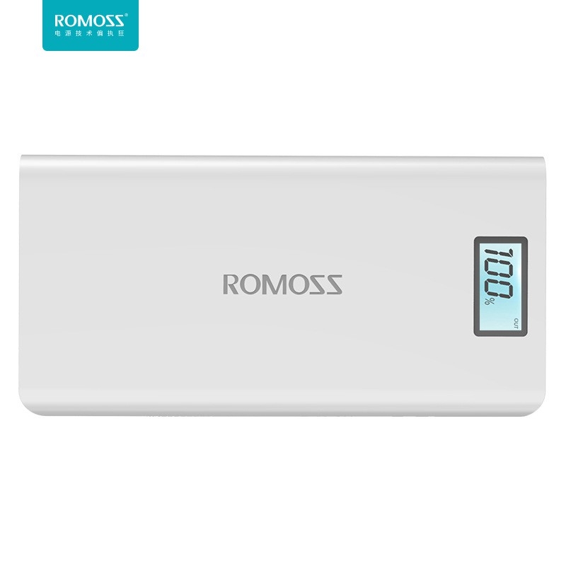 Pin sạc dự phòng 20.000mAh Romoss Sense 6plus LCD Trắng (lõi Polymer thức 20000mah)