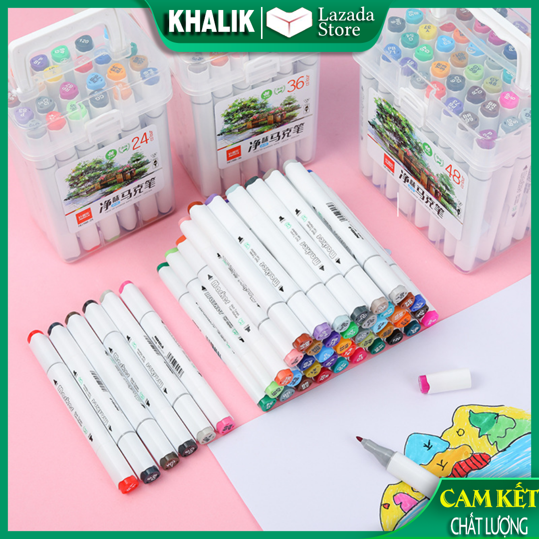 Màu dạ Marker Touch 6 - set 12 24 36 48 60 màu, màu sắc tươi tắn