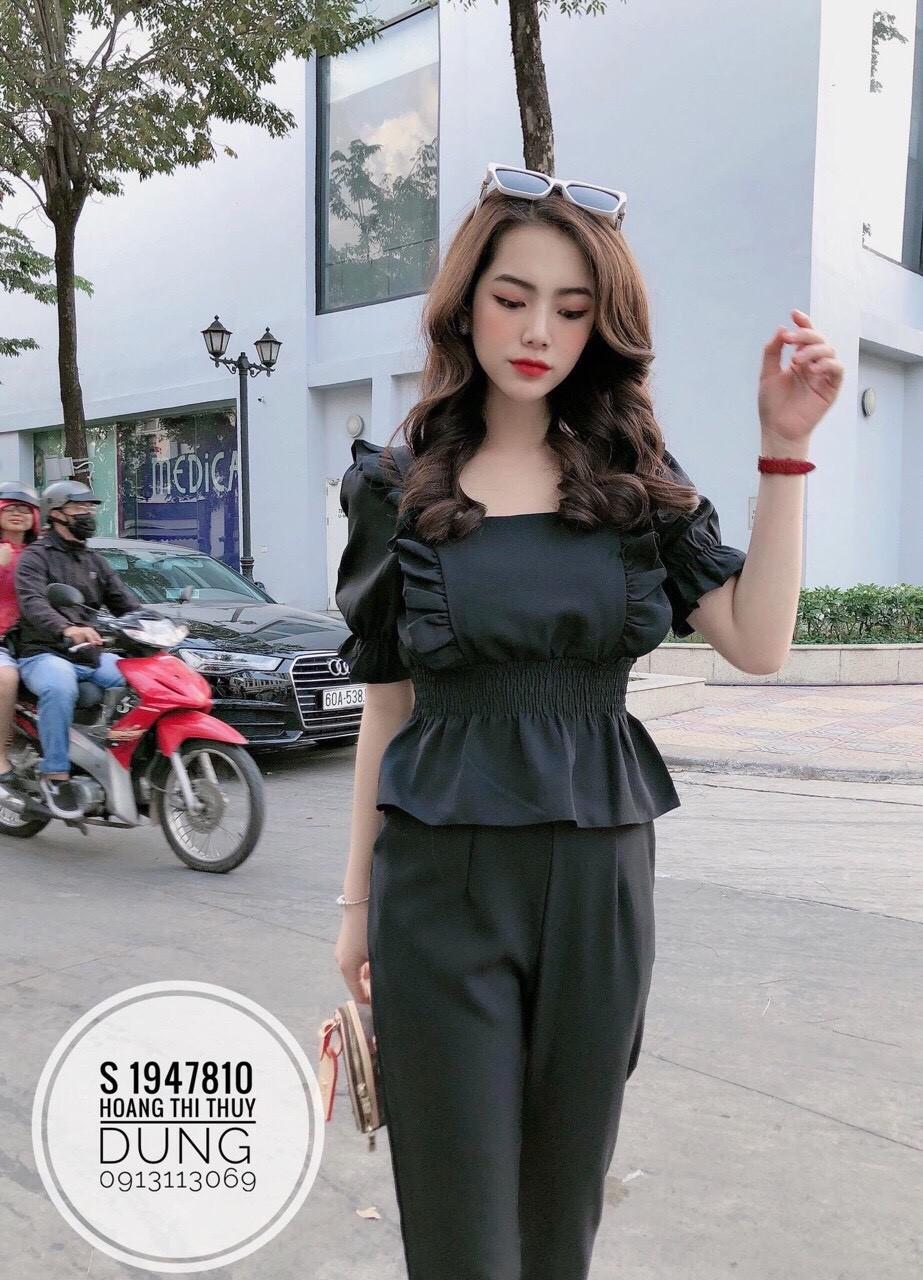 Sét bộ nữ quần dài +áo nhúng bèo
