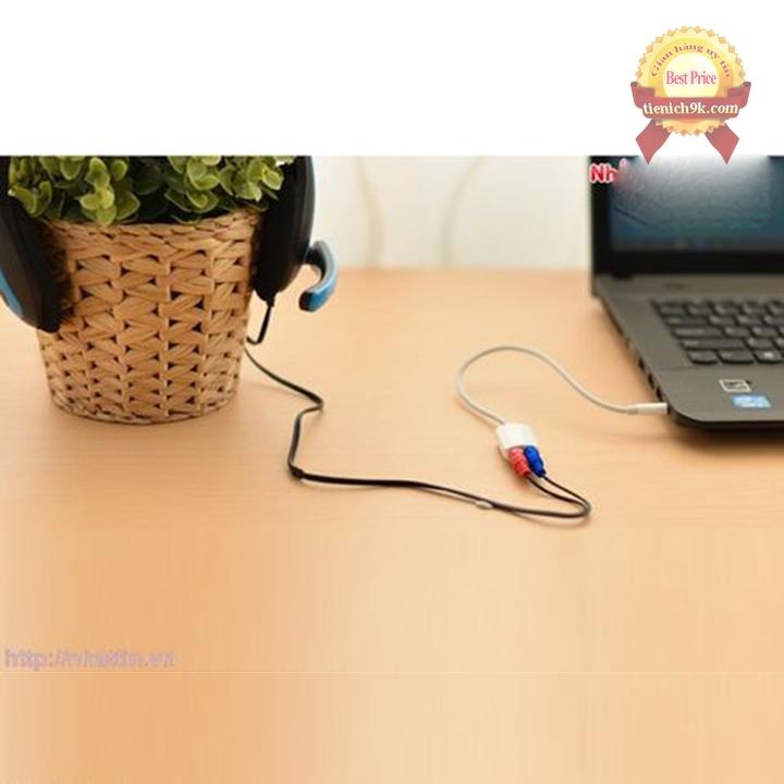 Cáp jack 3.5mm chia tai nghe và micro 1 ra 2