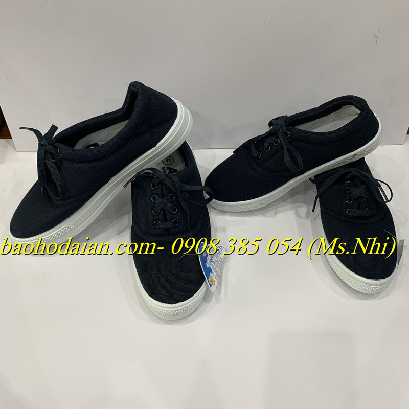 Giày Vải Asia màu xanh đen Có Dây Buộc- Đầy đủ size, hình thật, hàng sẵn