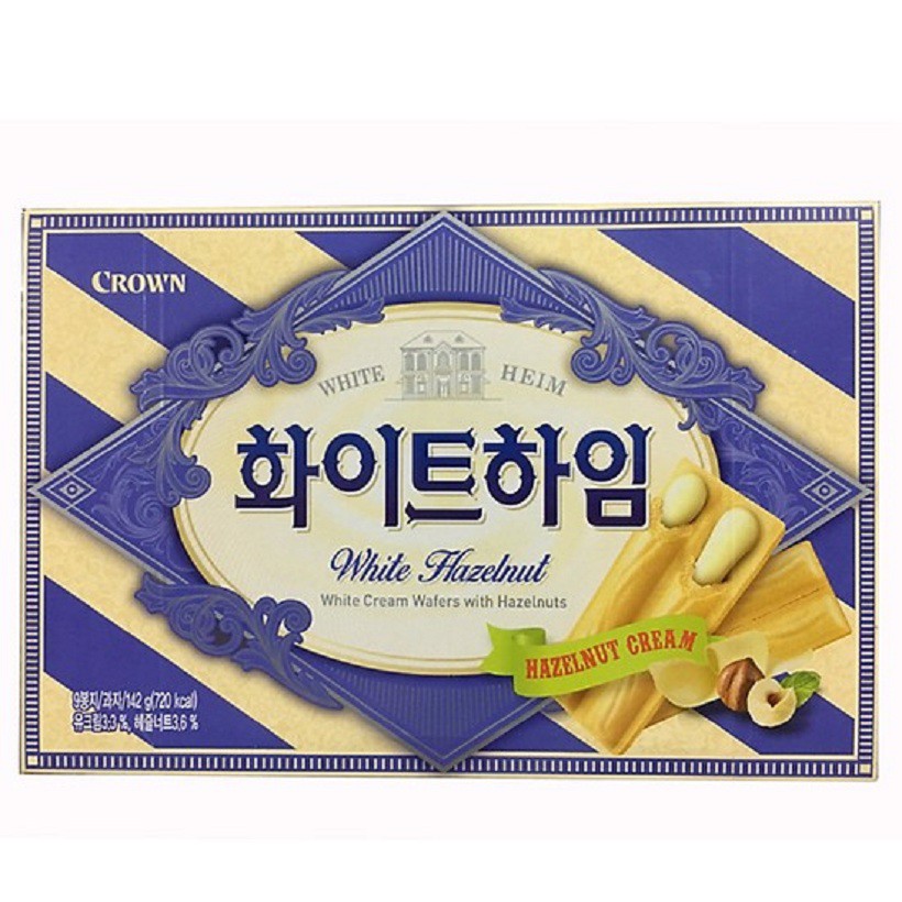 Crown bánh white heim hộp 142g 8801111186247 - nhập khẩu hàn quốc