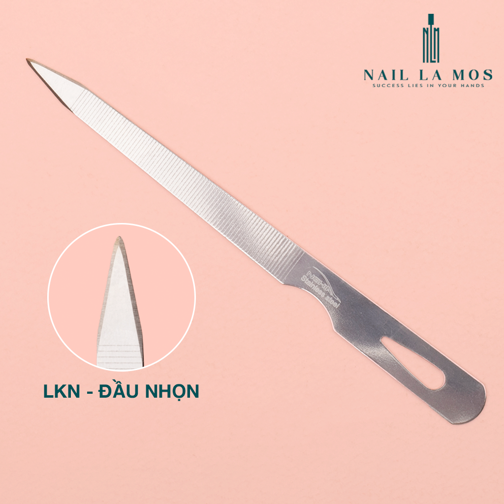 Cây lấy khóe móng Kềm Nghĩa chính hãng - Cây móc khóe móng chân tay đầu cong, đầu nhọn thép không gỉ Inox