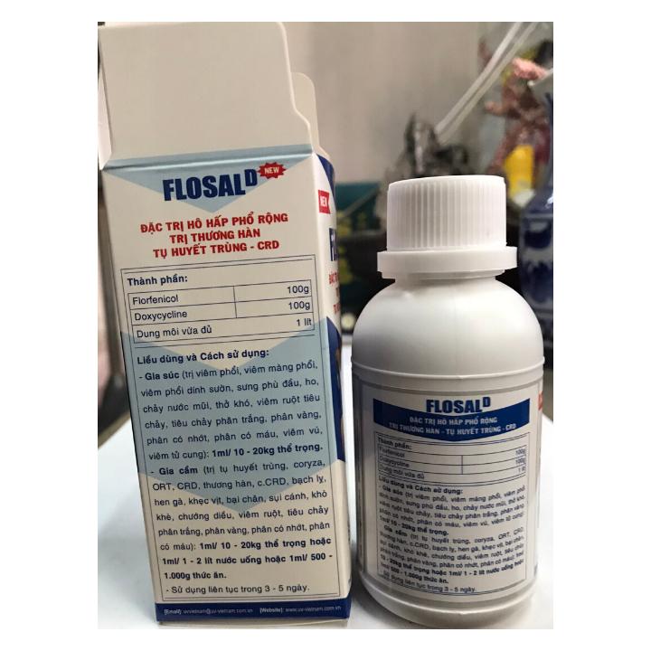 FLOSAL D [100 ml] Thuốc gà đá đặc trị hô hấp khò khè cho gà