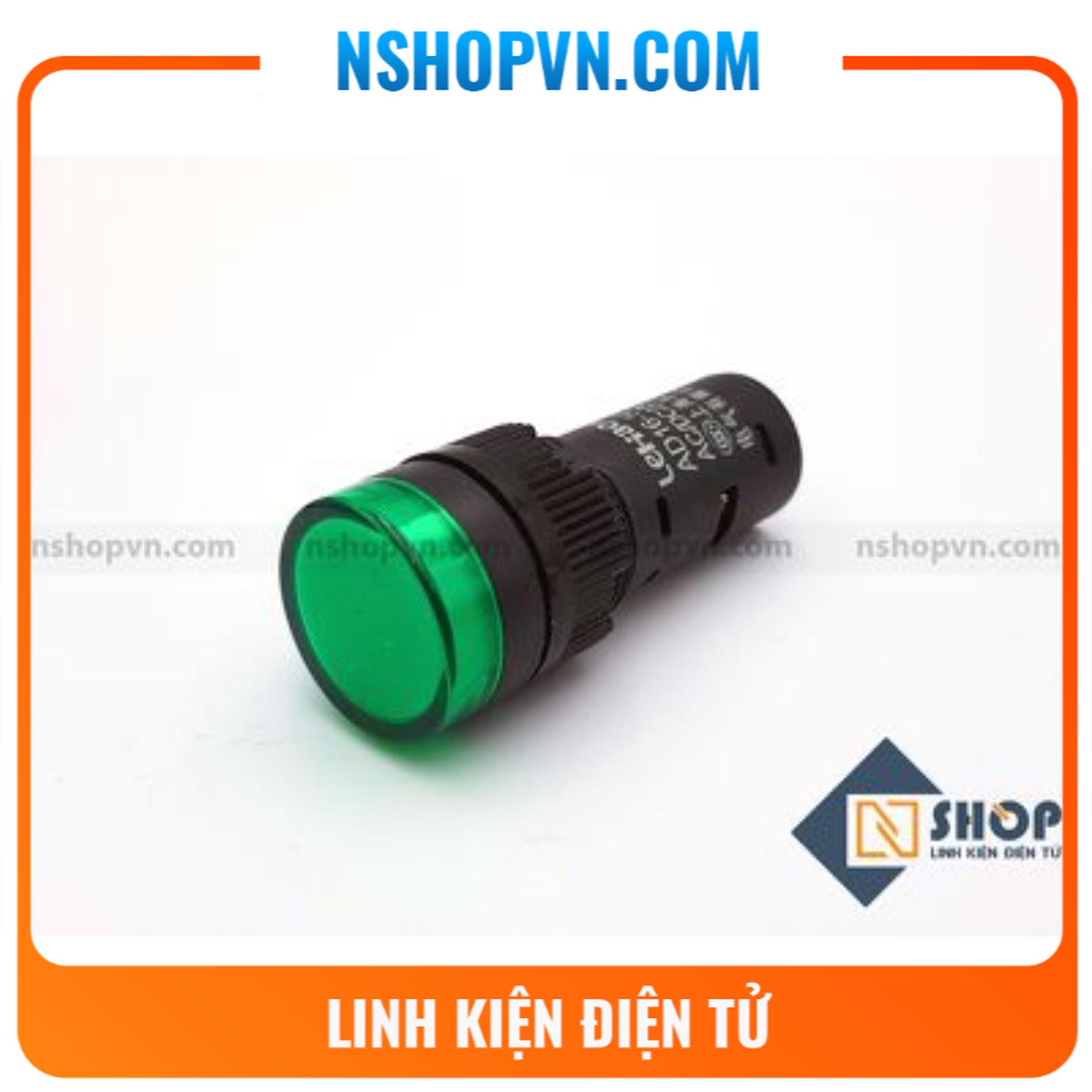 Đèn báo ad16-16c xanh lá 12v