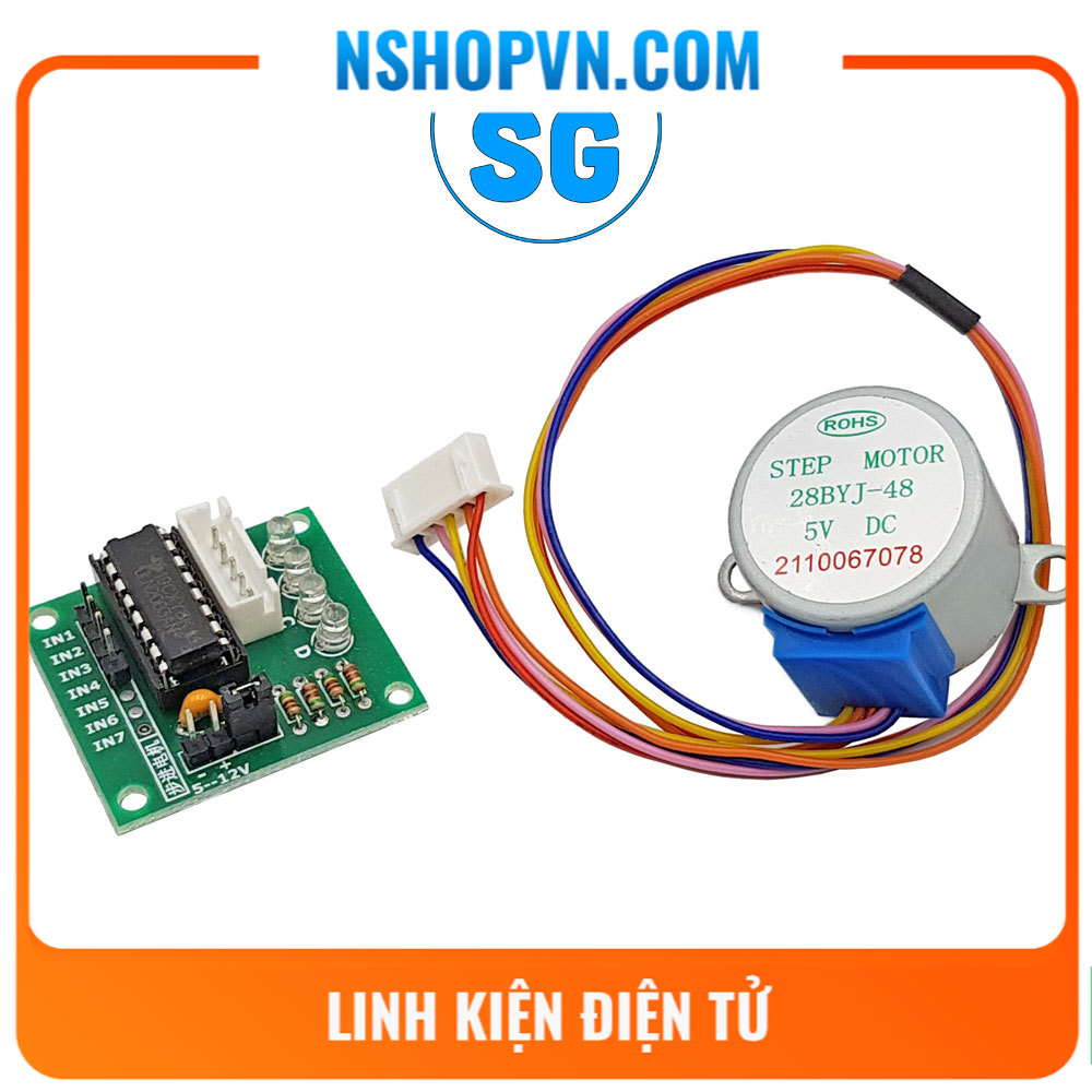 Mạch điều khiển động cơ bước uln2003 + động cơ bước 5v