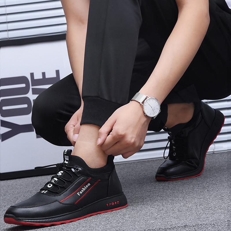 Giày Nam Sneaker Phối Da Năng Động D2569