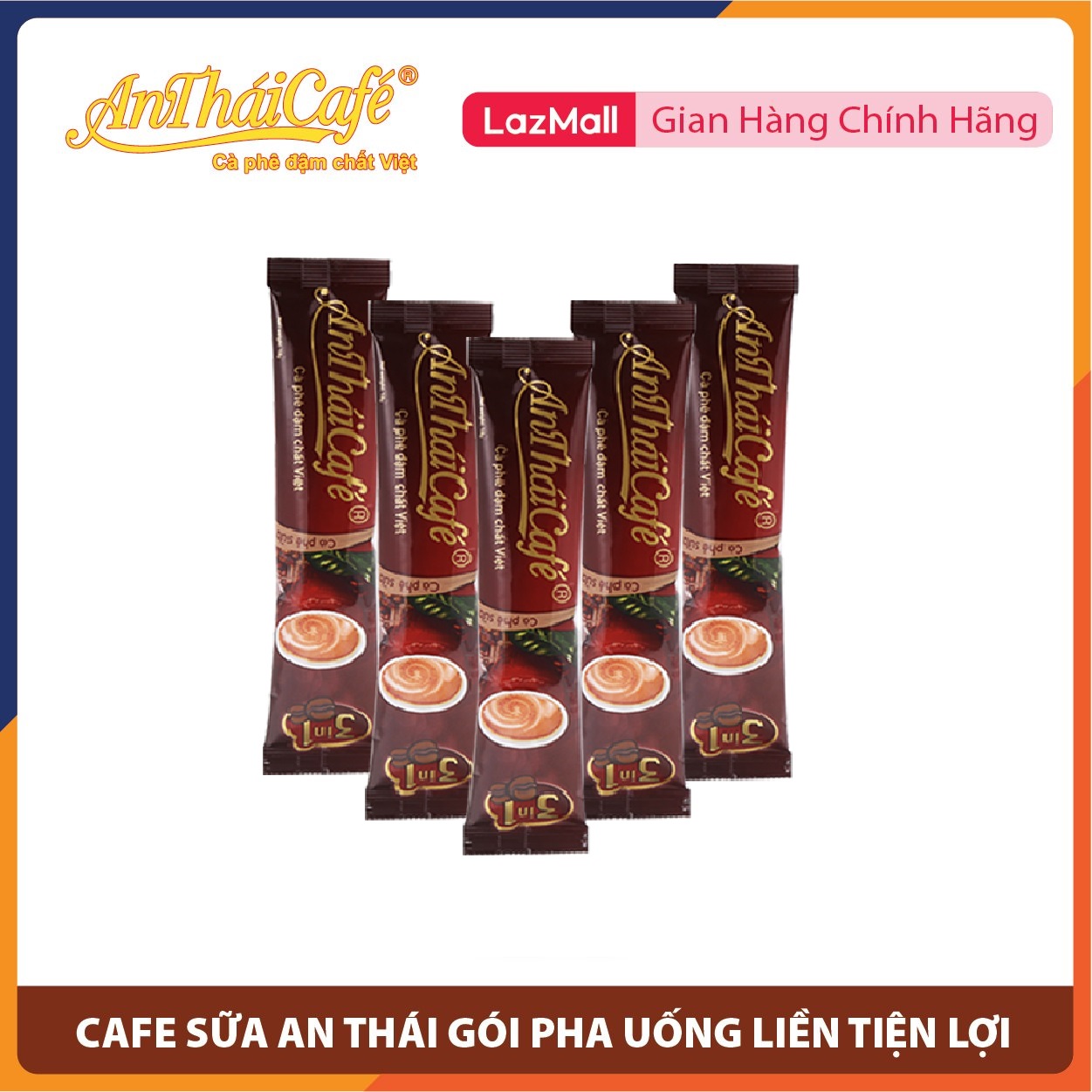 Combo 5 Gói Cà Phê Sữa 3 Trong 1 An Thái (5 gói x 18gr) - AnTháiCafé