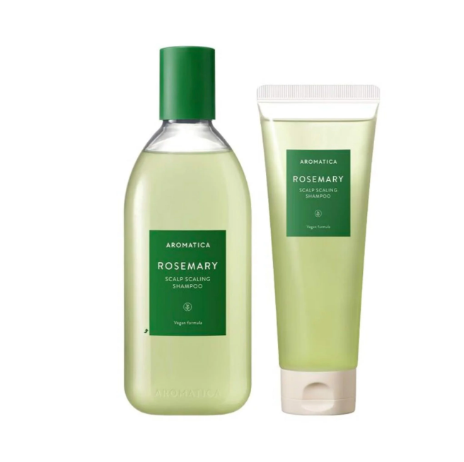 [COMBO] Dầu Gội Và Xịt Dưỡng Tóc AROMATICA Rosemary Shampoo + Enhancer