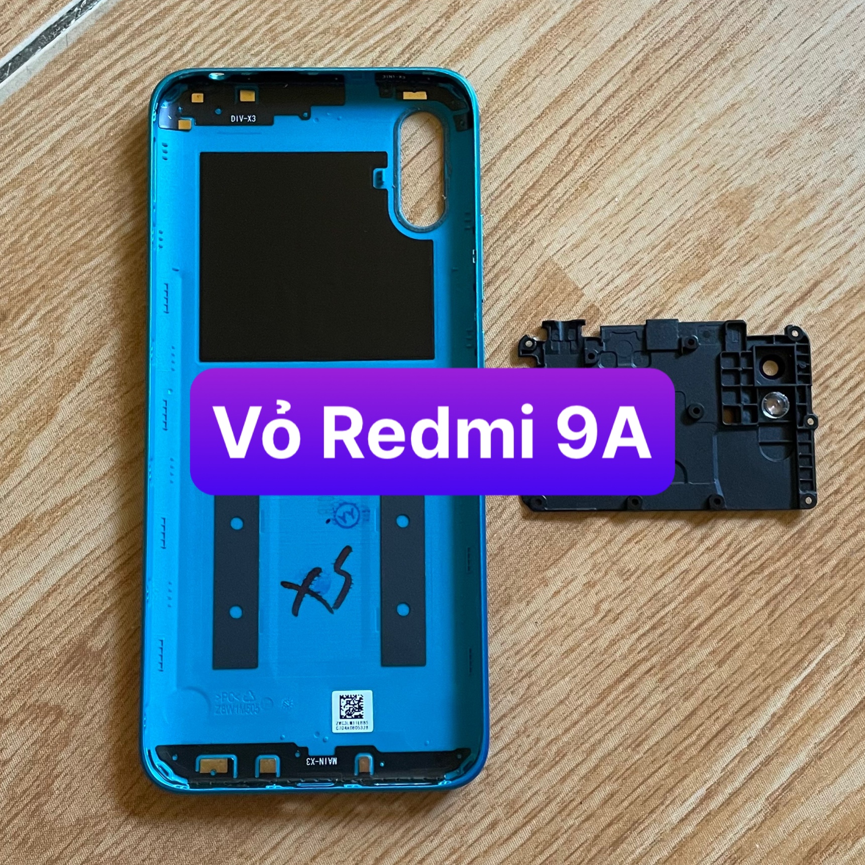 lưng vỏ xiaomi Redmi 9A ,kèm khay sim,phím,kính camera