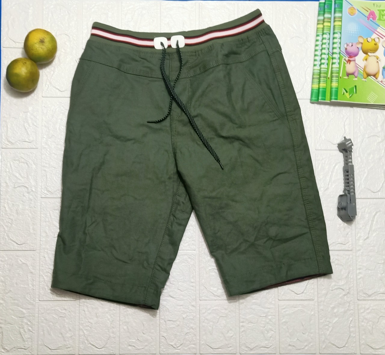 Quần Sọt Kaki Nam Lưng Thun V66