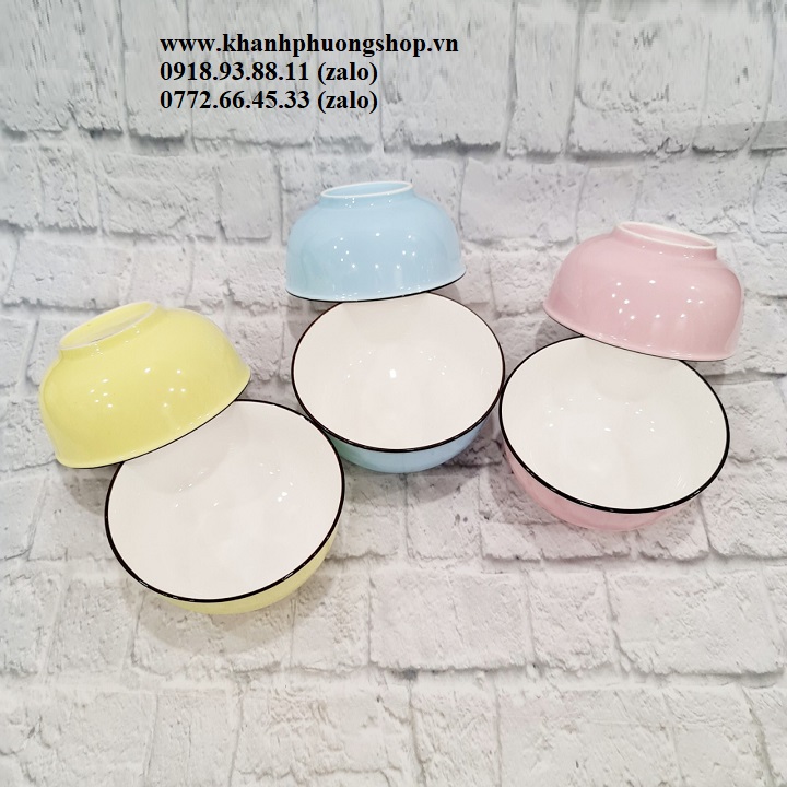 bộ chén sứ màu pastel đẹp - bộ chén sứ màu