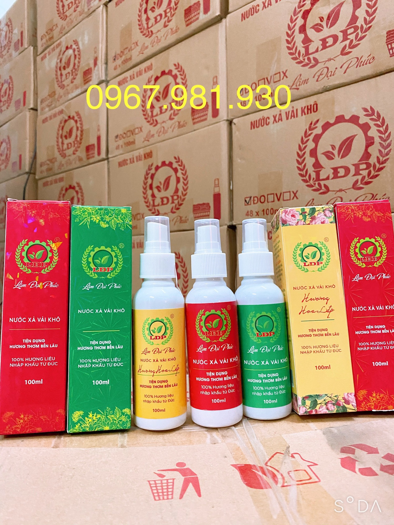 20 Chai Nước Xả Vải Khô (Màu đỏ ) - Lâm Đại Phúc