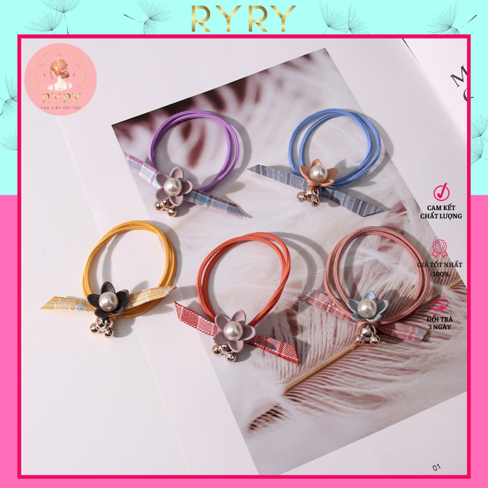 Dây Cột Tóc Nữ Hoa ngọc Xinh Xắn Dễ Thương