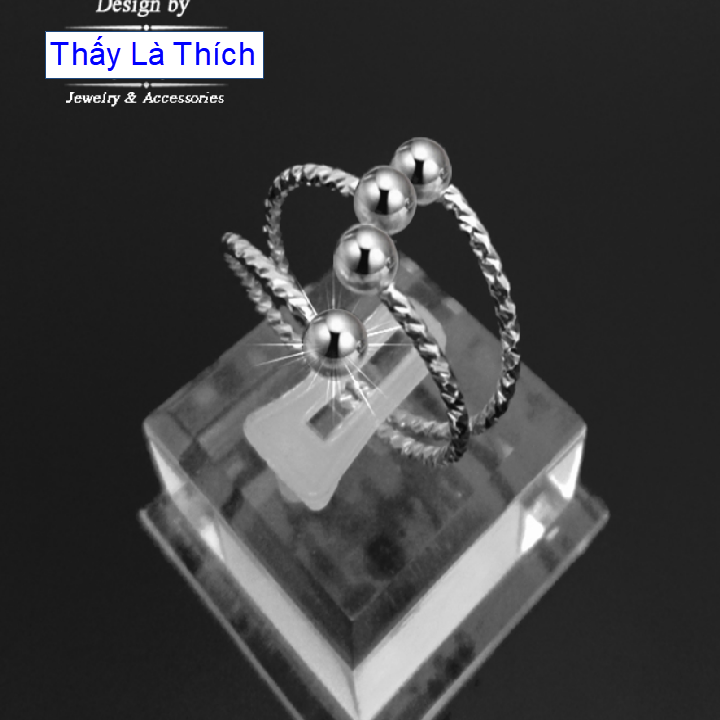 Ring stainless steel women see is like twist style 4 head ballpoint lovely -commitment 1 Đổi 1 if Hoen, Rust