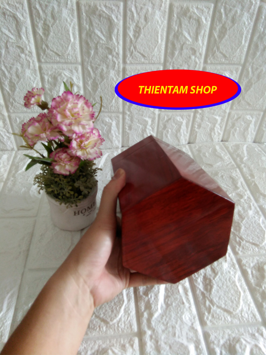 [HCM]Hộp đựng gói trà trạm mặt gỗ hương (HTT02)