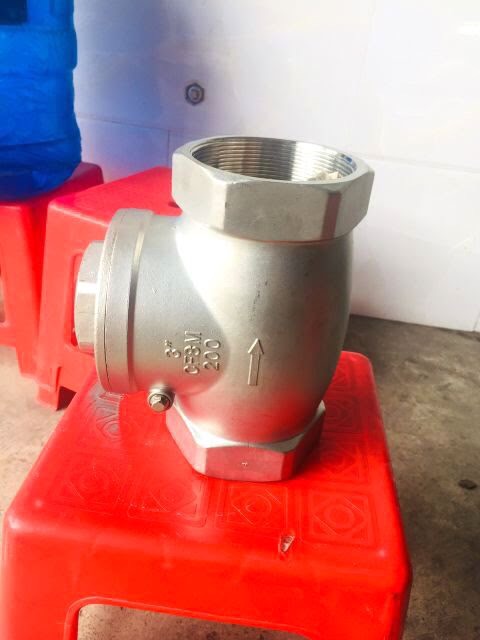 Van 1 Chiều Lá Lật Inox 304, Phi  27 , 34 ( DN 20, DN25 )Nối Ren