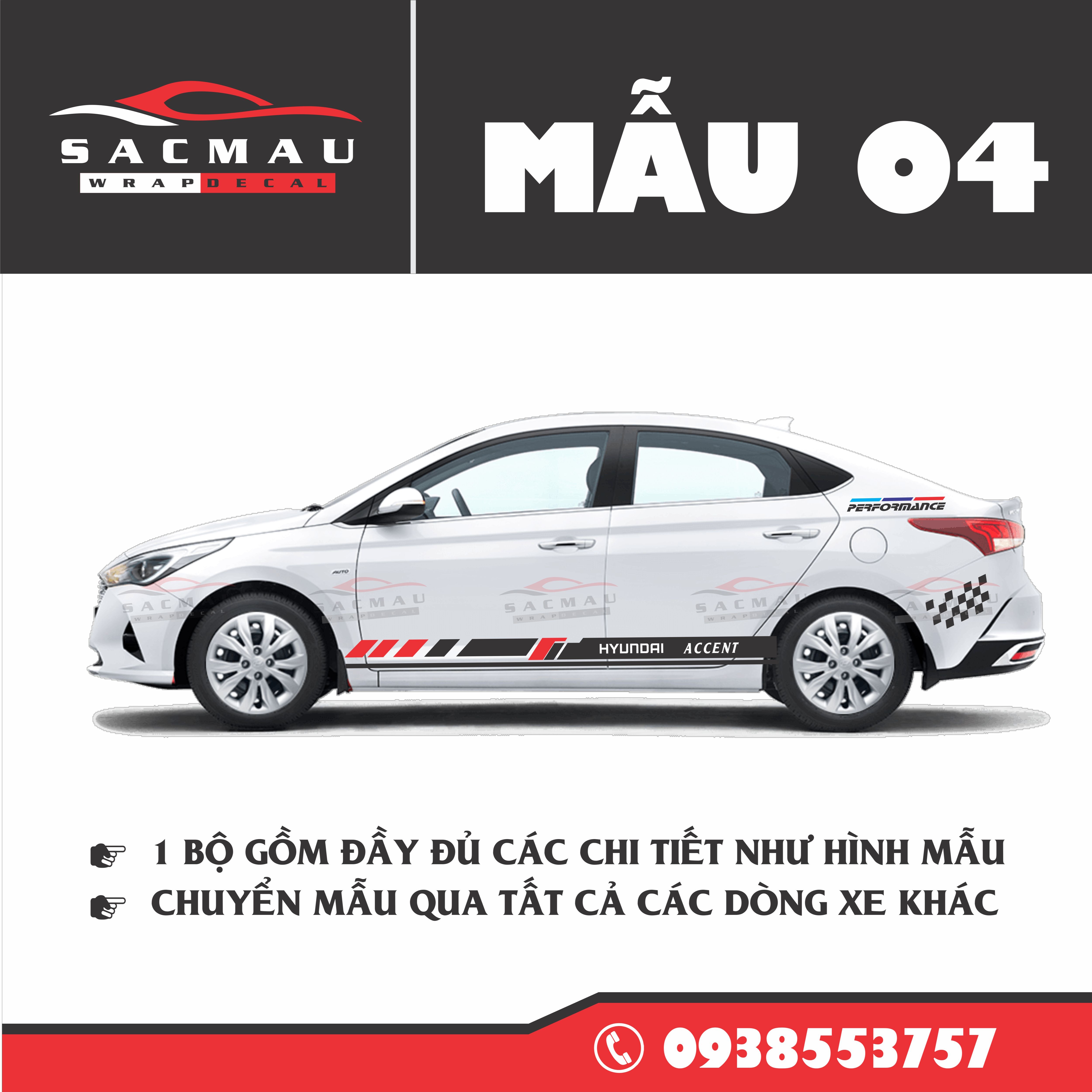 Tem HYUNDAI Accent { 7 MẪU CỰC ĐẸP}