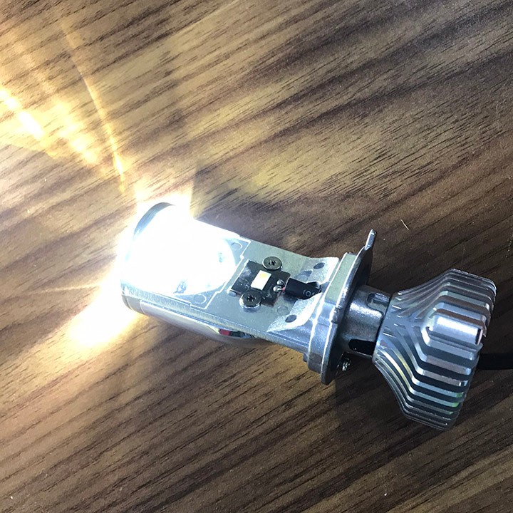 ĐÈN PHA LED BI CẦU MINI CHÂN H4 CỐT ĐỔI 3 MÀU