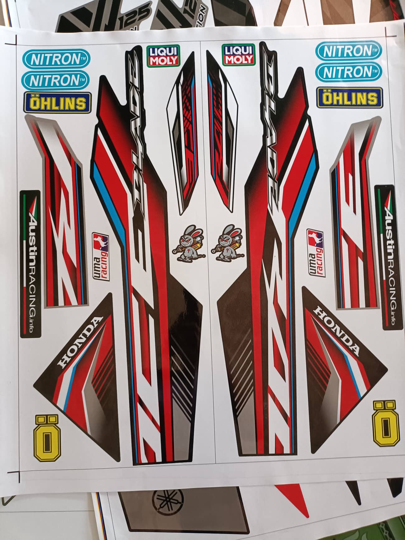 tem rời wave  blade 2022 đỏ đen
