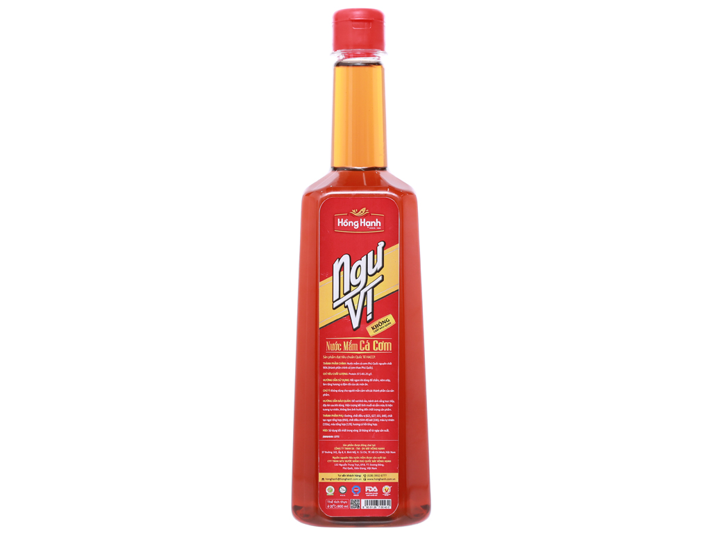 Nước mắm cá cơm Hồng Hạnh Ngư vị chai 900ml (combo 5)