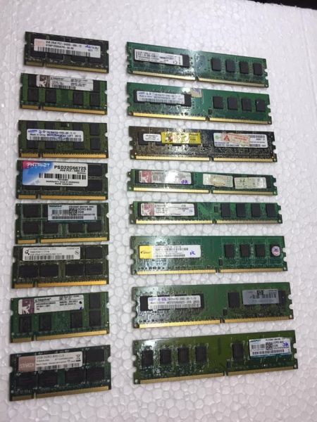 Bảng giá RAM DDRam 2 BUS 667/800 1G 2G cho PC và Laptop Phong Vũ