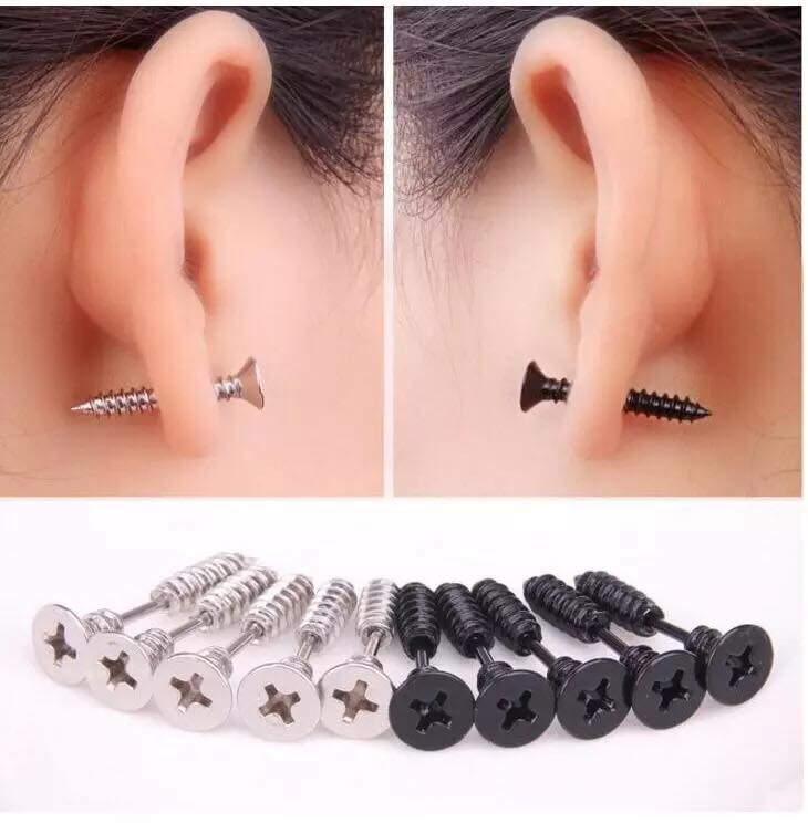 Bông tai  đinh ốc vít (1 cặp )