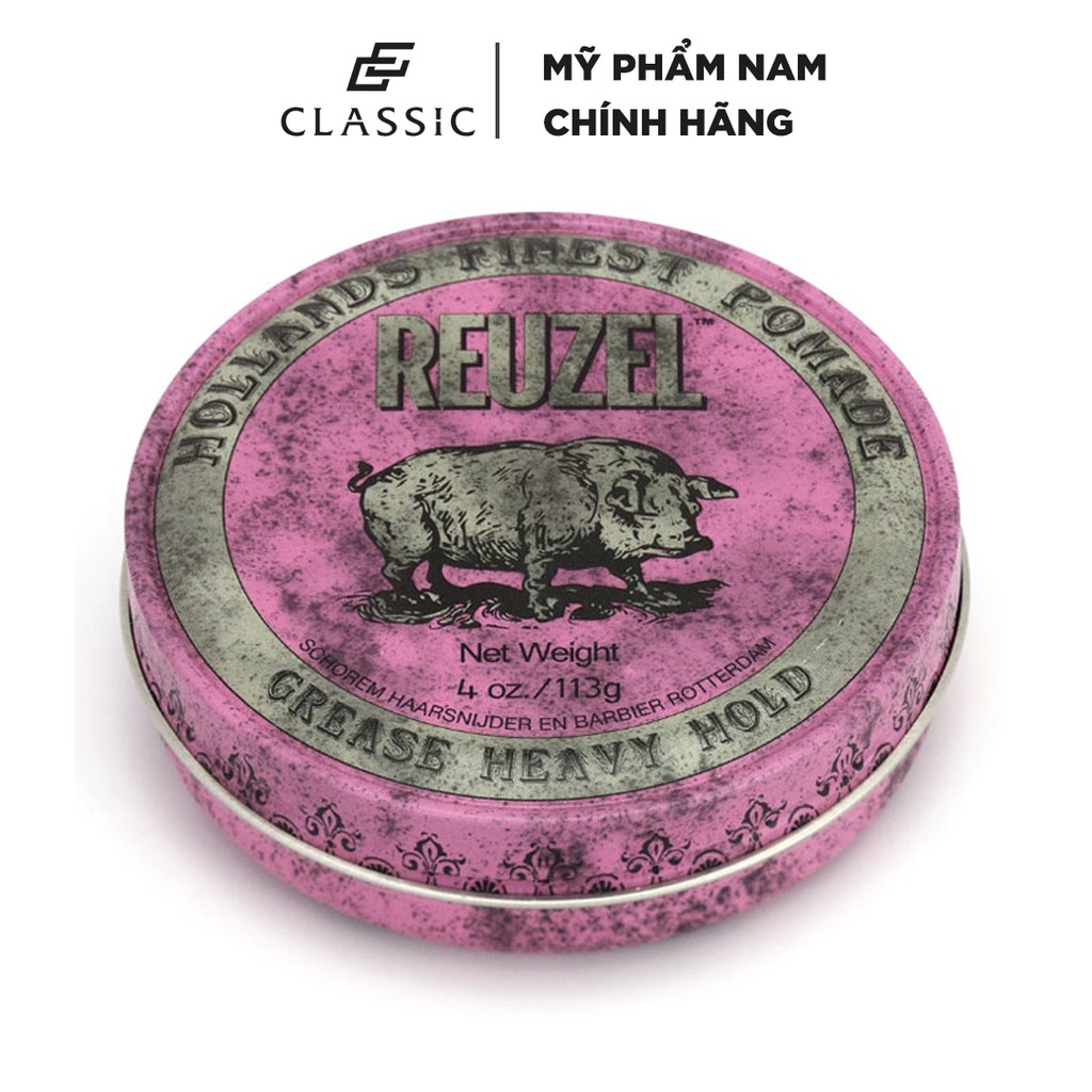 Sáp vuốt tóc Reuzel Pink Pomade 113g - Chính Hãng