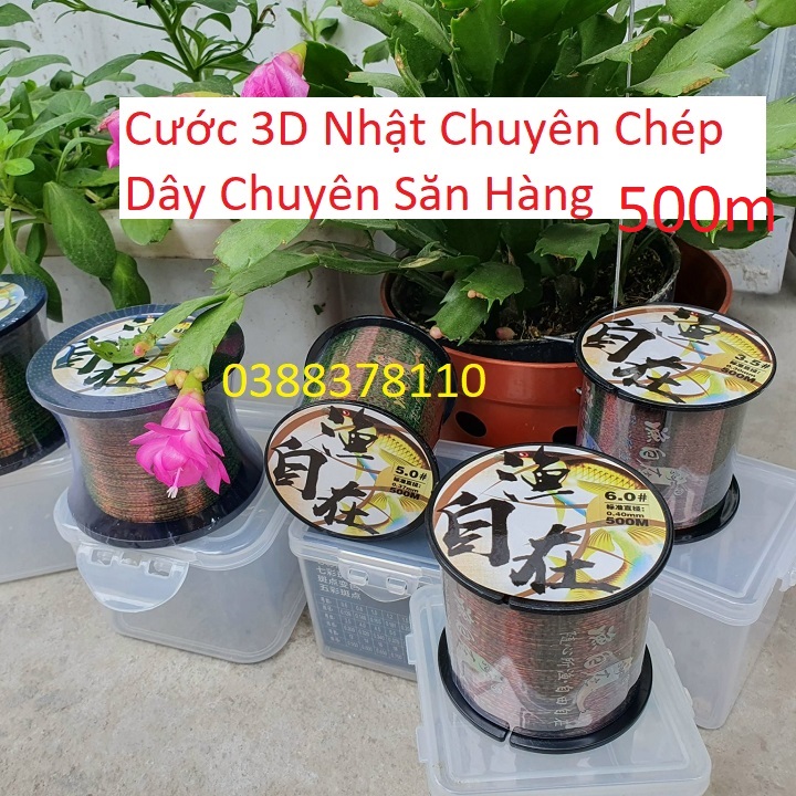 Dây cước câu cá 3d nhật 500m chuyên chép, chuyên săn hàng