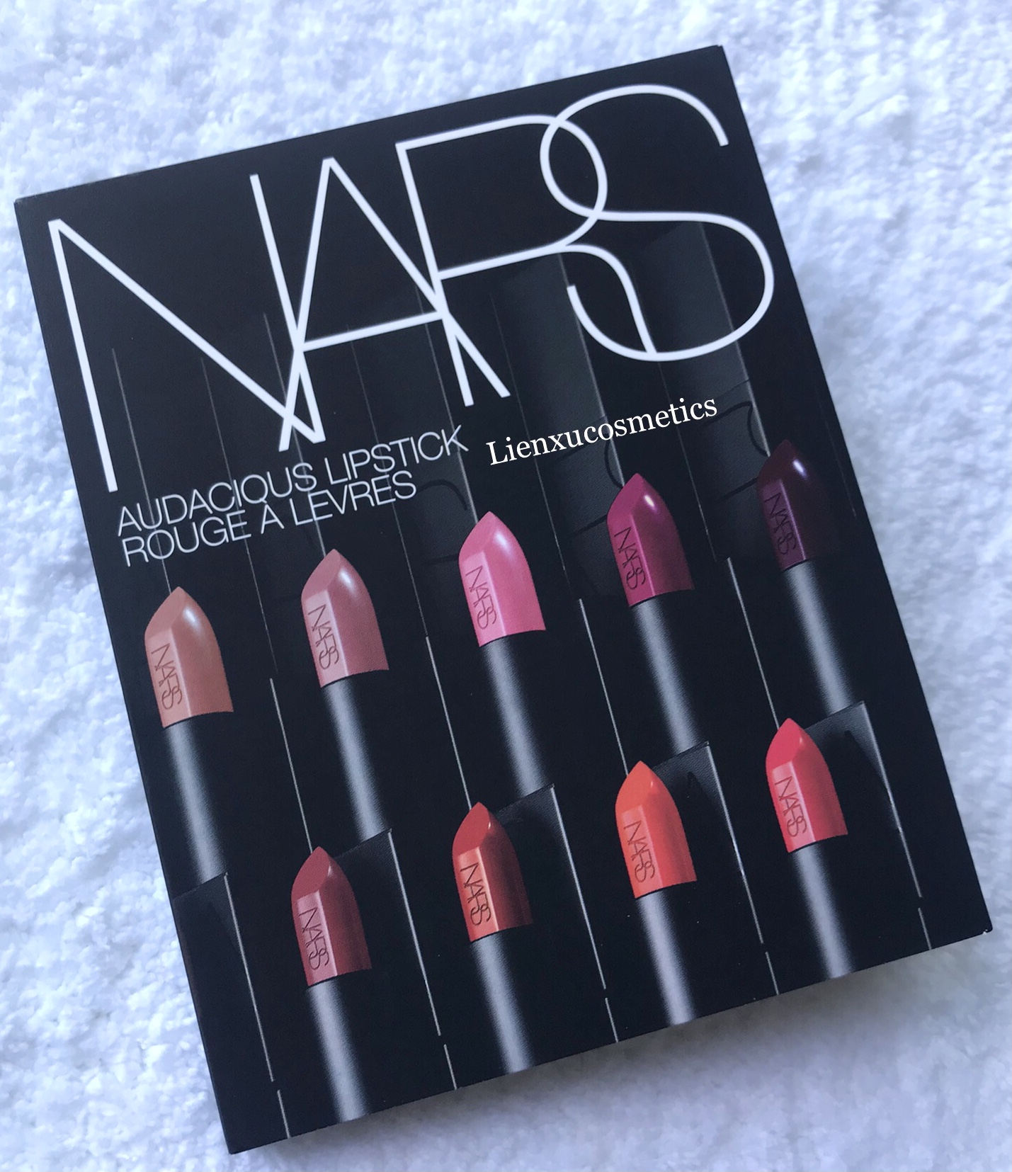 Mẫu thử son Nars 8 ô màu; bill Sephora; HSD 2024