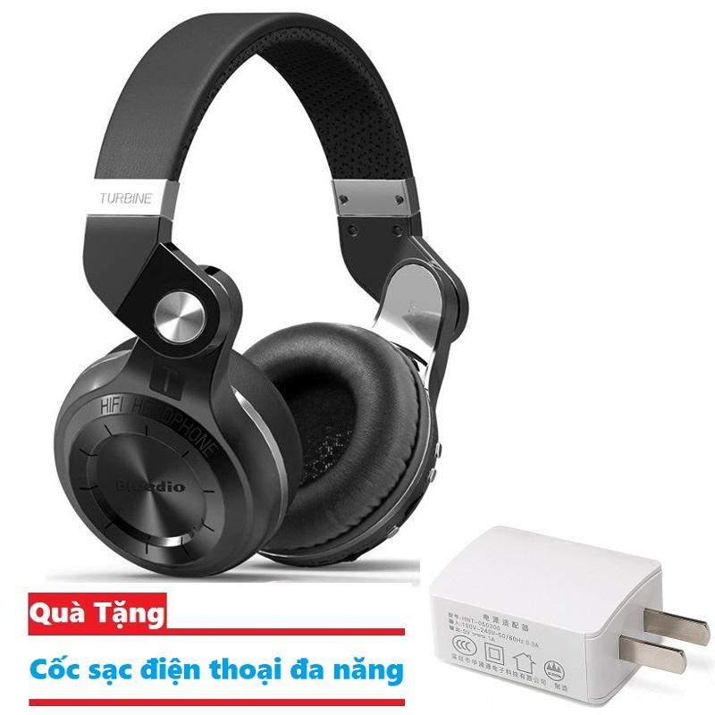 Tai nghe ốp tai Bluetooth Bluedio Turbine T2 nghe cực hay, âm thanh sống động Tặng kèm cốc sạc điện thoại đa năng