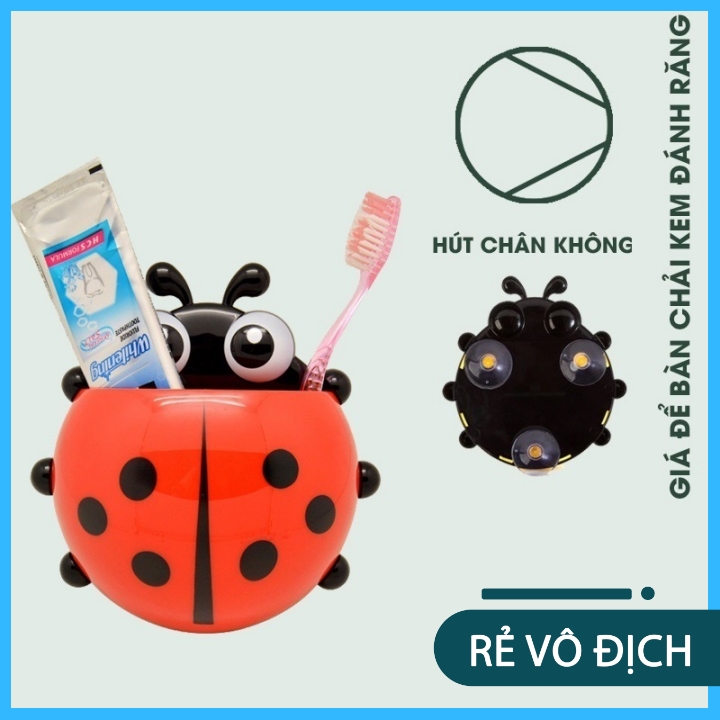 BÁO GIÁ Kệ Để Bàn Chải Kem Đánh Răng | Shopee Lazada Sendo Tiki mới nhất 58 Giá Treo Để Bàn Chải, Kem Đánh Răng Hình Bọ Rùa Ngộ Nghĩnh - Kệ Hút Chân Không Treo Tường