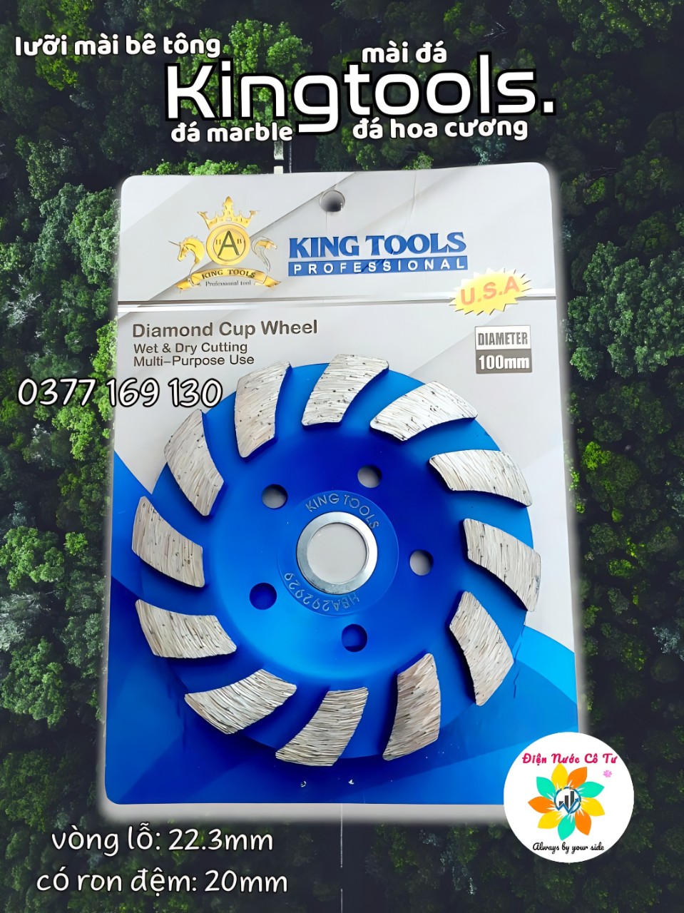 Đá cắt sắt inox 1 tấc hiệu con cá heo - 25 viên