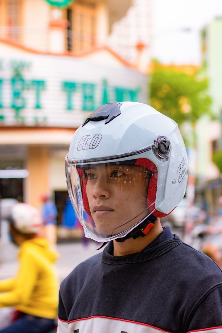 EGO E3 - MÀU TRẮNG/SOLID WHITE - MŨ BẢO HIỂM