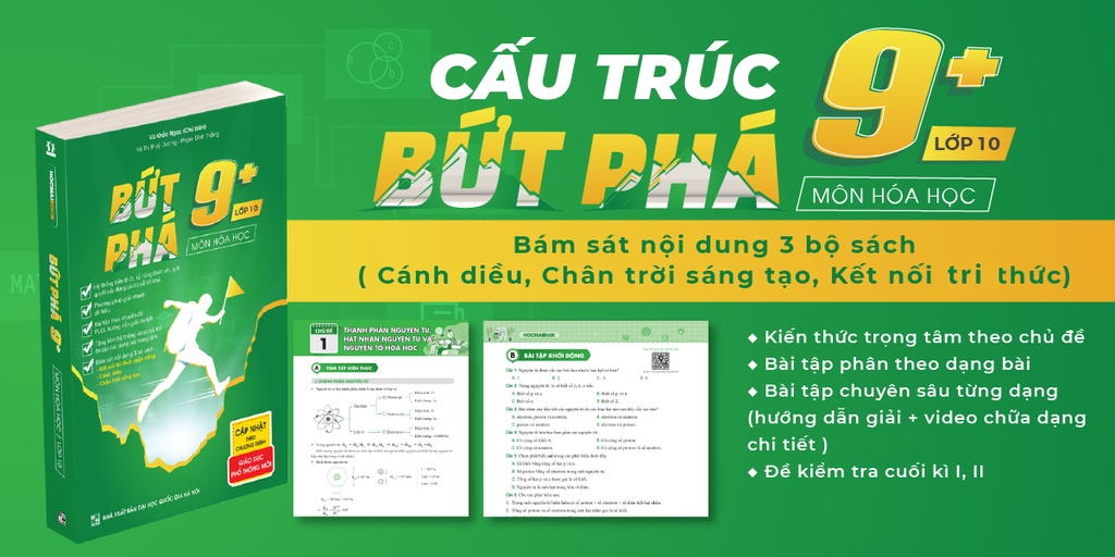 Sách Bứt phá 9+ môn Hóa học lớp 10 (theo chương trình GIÁO DỤC PHỔ THÔNG MỚI )  - NTbooks