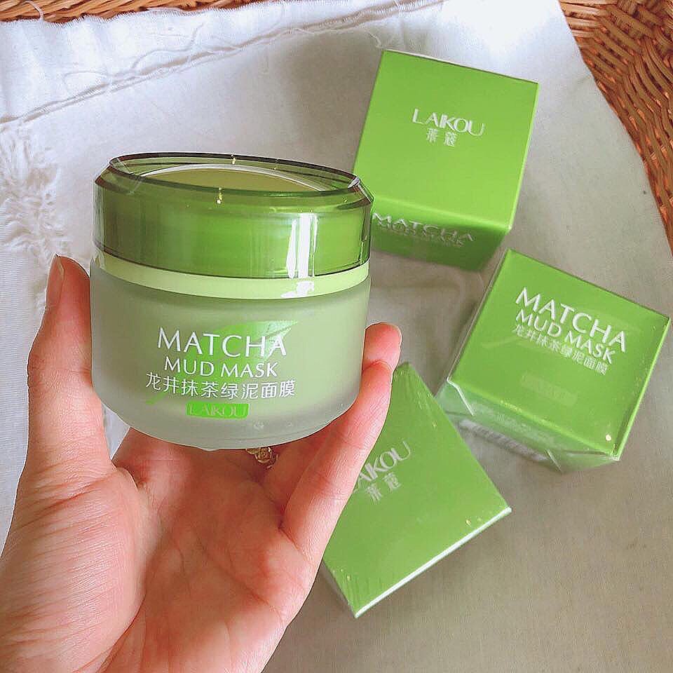 Mặt Nạ Bùn Trà Xanh Matcha Laikou Mud Mask 85g - Sạch Sâu, Loại Bỏ Mụn Đầu Đen
