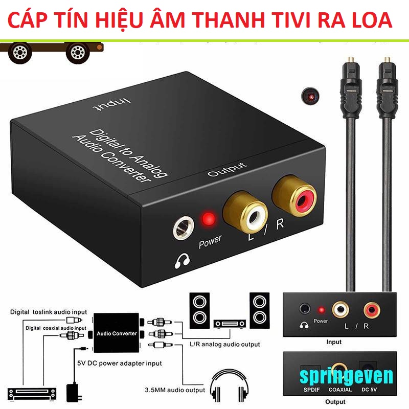 Bộ chuyển đổi âm thanh tivi ra loa quang học cao cáp loại tốt chinh hãng , thiết bị chuyển đổi âm thanh từ tivi sang loa, cách kết nối âm thanh từ tivi ra amly loa