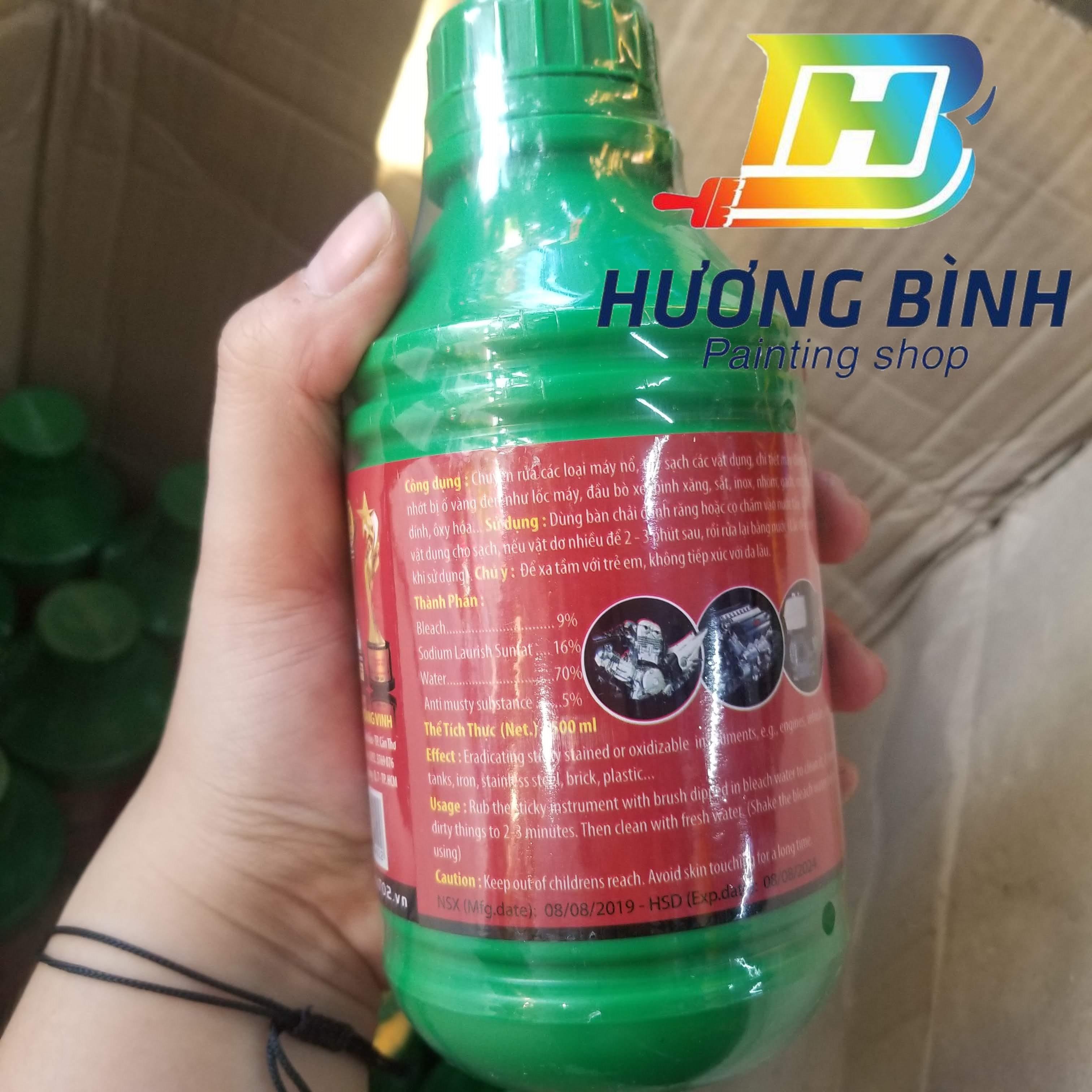 Nước tẩy trắng siêu mạnh 702 - chai 500ml (vệ sinh lốc máy, đầu bò xe, bình xăng,...)