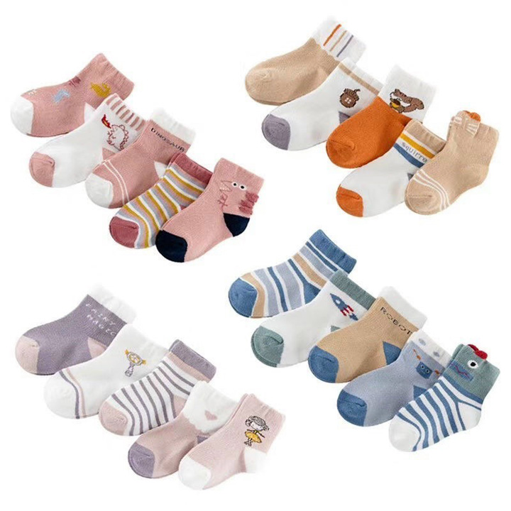 TẤT LƯỚI CỔ CAO CHO BÉ (SET 5 ĐÔI)