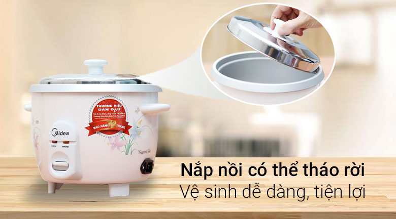 Nồi cơm điện Midea nắp đậy 1 lít MR-GM10SA