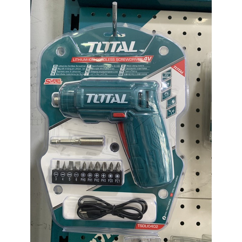 [Ảnh thật] [Chính hãng] Máy siết vít dùng pin 4V TOTAL TSDLI0402