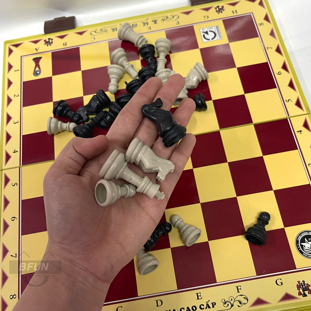Bộ Cờ Vua CAO CẤP TRUNG LÊ - Bàn Cờ Vua Giá Rẻ - Size Trung - Boardgame, Đồ Chơi Trẻ Em BFUN