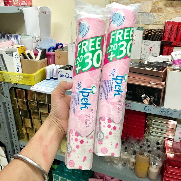 BÔNG TẨY TRANG  IPEK 150 miếng