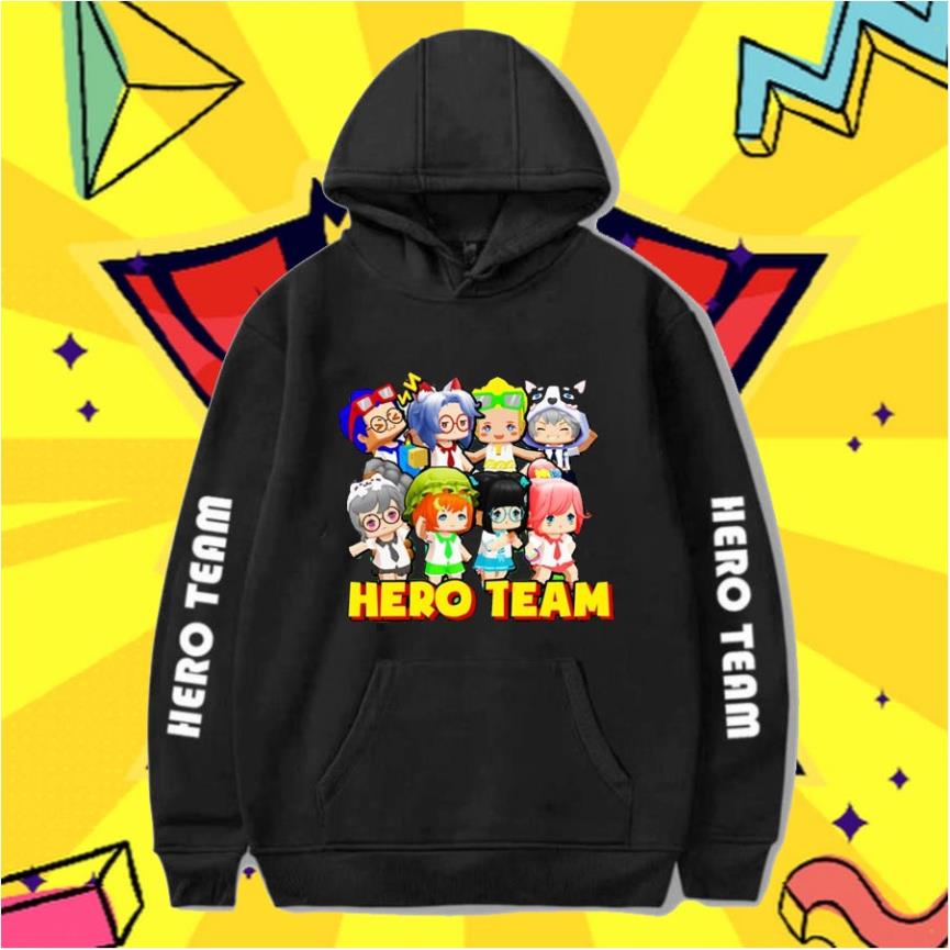 Hoodie Hero Team - chibi cực chất + Tặng kèm áo thun