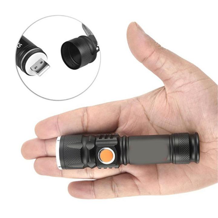 [HCM]Đèn pin siêu sáng cổng sạc USB 515